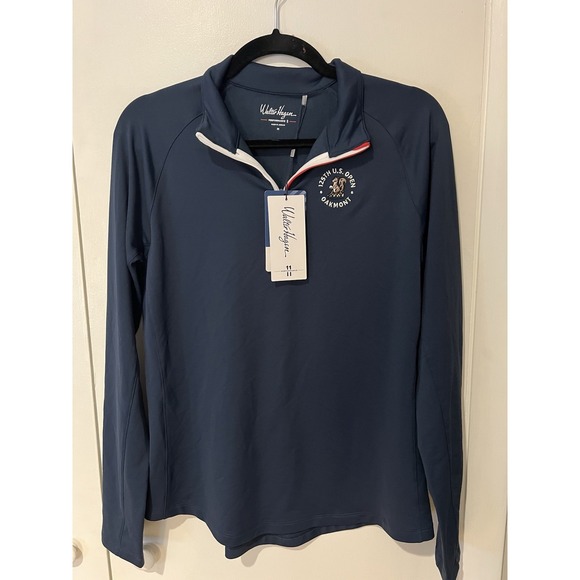 Walter Hagen Tops - NWT Walter Hagen Women's Medium US Open 1/4 Zip Navy Blue 125th US Open Oakmont